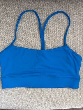lululemon athletica Electric Blue Flow Y Bra Nulu Light Support